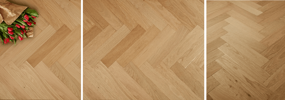 Acrise Total Floor Care Sanding, Repairs, Sealing & Finishing showcased in beautifully installed herringbone pattern hardwood flooring