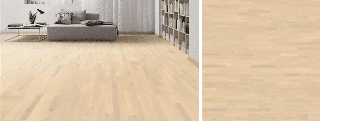 Spacious living room with light wood flooring by the floor sanders co