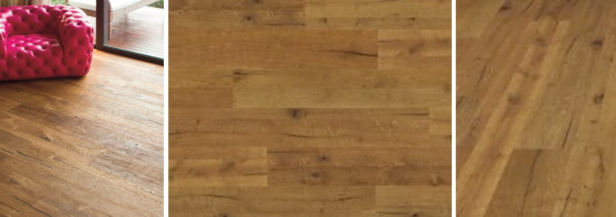 Cross-section view showing layers of engineered wood flooring at Nationwide Hardwood Flooring Company