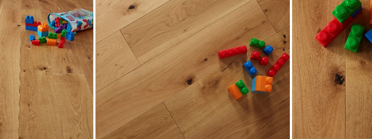 Staining original hardwood floors with different wood types like oak, maple, and cherry